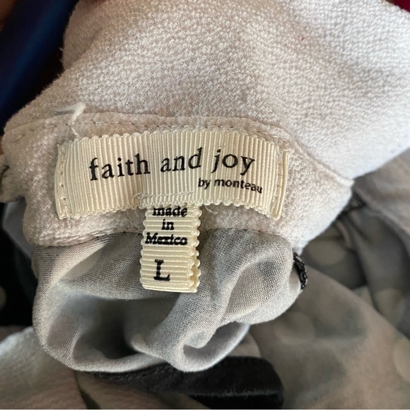 Faith and Joy polka dot layered tank top blouse size L - Picture 7 of 8